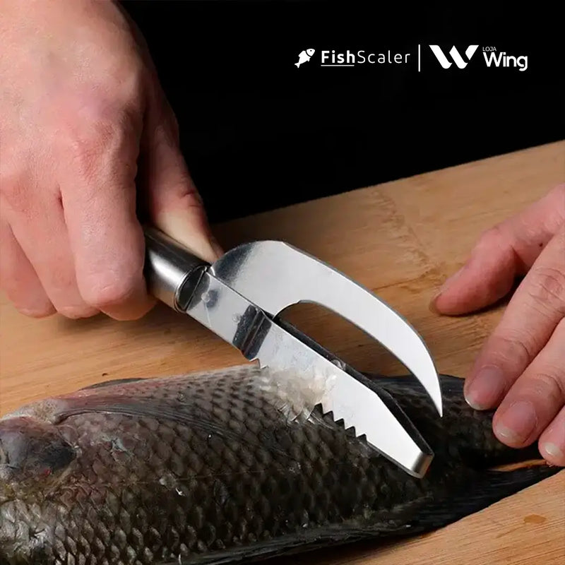 FishScaler - Faca Inoxidável 3 em 1 para Limpeza de Peixe