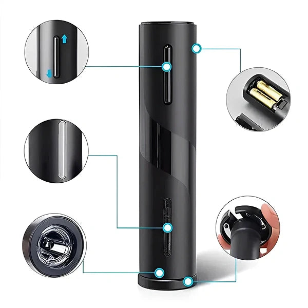 Kit Abridor Saca Rolhas de Vinhos Elétrico - Cazehn