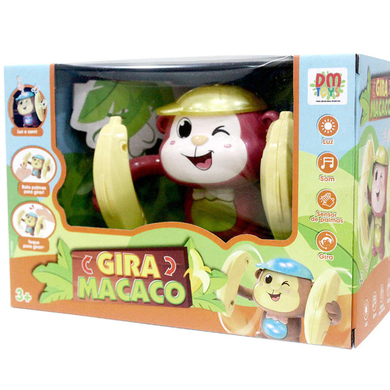Banana Monkey - Macaquinho Interativo - Dá Cambalhota, Tem Música e Luzes